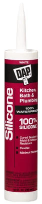 Kitchen & Bath Silicone Sealant, White, 9.8-oz.