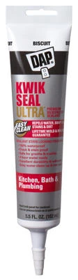Kwik Seal Ultra Kitchen & Bath Sealant, Biscuit, 5.5-oz.