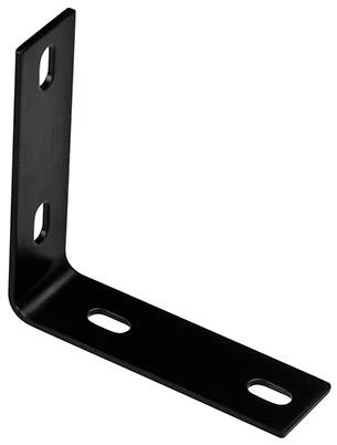 Corner Brace, Black Steel, 5.1 In.