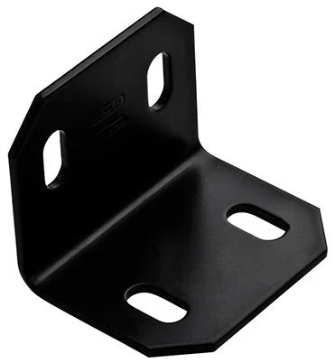 Corner Brace, Black Steel, 3 In.