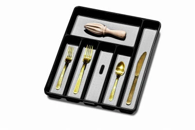 6 Compartment Silverware Tray Organizer for Kitchen Drawer Storage