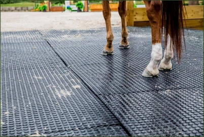 Equine Stall Mat, Rubber, 4 x 6 In.