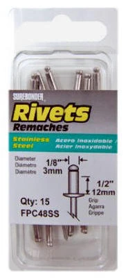 15-Pack Long Stainless-Steel Rivets