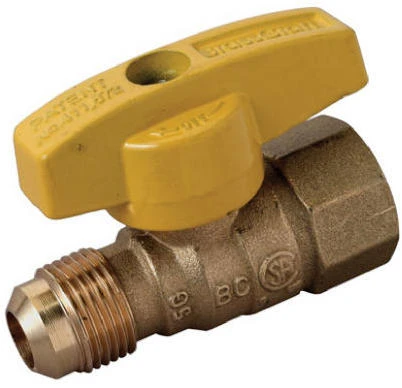 Dormont 1/2 In. OD Male Flare x 1/2 In. FIP Forged Brass Gas Shutoff Valve