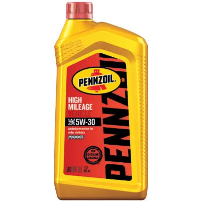 Motor Oil, High Mileage, 5W-30, 1 Qt.
