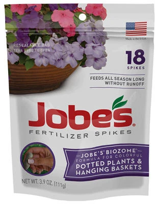 Potted/Hanging Plant Fertilizer Spikes, 8-9-12, 18-Pk.