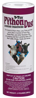 Python II Livestock Synergized Dust Insecticide, 2 Pounds