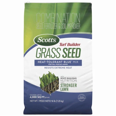 Turf Builder Grass Seed Heat-tolerant Blue Mix For Tall Fescue Lawns, 16 Lbs.