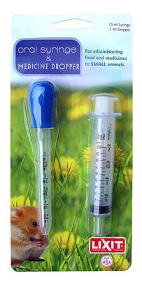 Pet Medicine Dropper and Syringe Combo Set, 3 Milliliter and 10 Milliliter Capacity