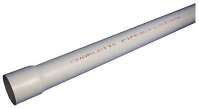 Schedule 40 DWV PVC Pressure Pipe, Bell End, 280 PSI, 2-In x 20 Ft.