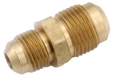 Pipe Fitting, Flare Reducing Union, Lead Free Brass, 1/2 x 3/8 In.