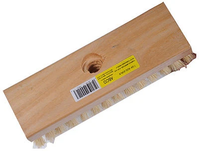 7 and 3 Quarter Inch Acid Scrub Brush with Threaded Hole, Wood Block, 1 Inch Tampico Bristles
