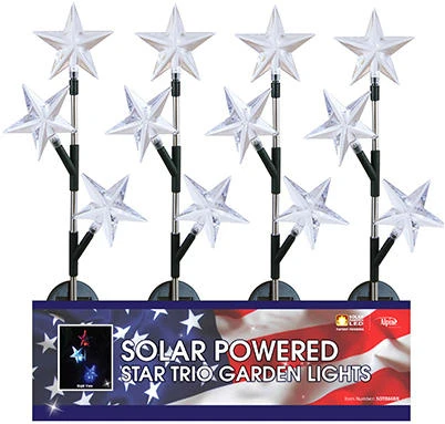 FS LED TRIO STAR SOLAR STAKE