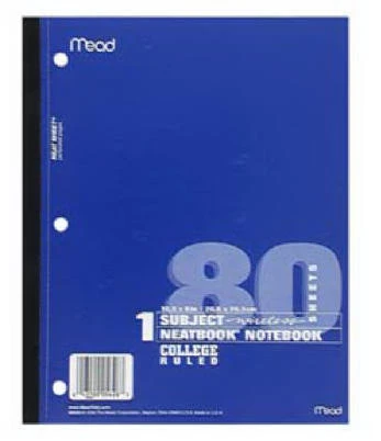 Neatbook Wireless Notebook, College-Rule, White, 10.5 x 8 In., 80 Sheets