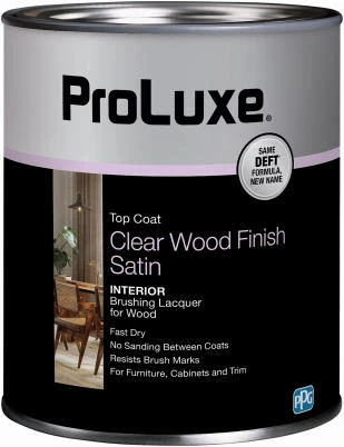 Clear Satin Wood Finish Brushing Lacquer, 1 Quart