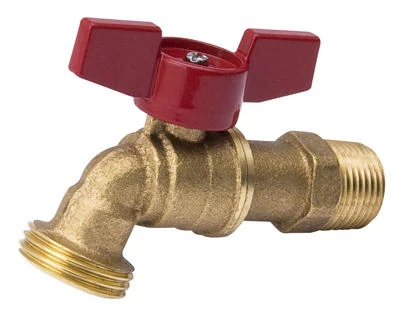 Hose Bibb Value, Quarter-Turn, 1/2 MT x 3/4 In. Hose