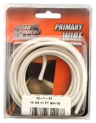 Primary Wire, White, 12-Ga., 11 Ft.