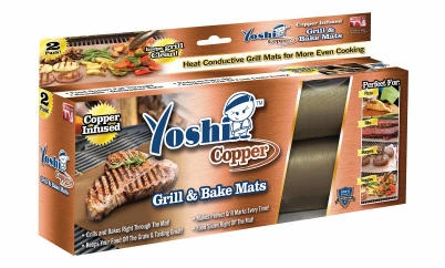 Yoshi Grill Mat, Non-Stick, 15.75 x 13-In., 2-Pk.