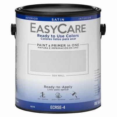 Ready to Use Colors Interior Satin Acrylic Latex Paint Sea Wall Color One Gallon