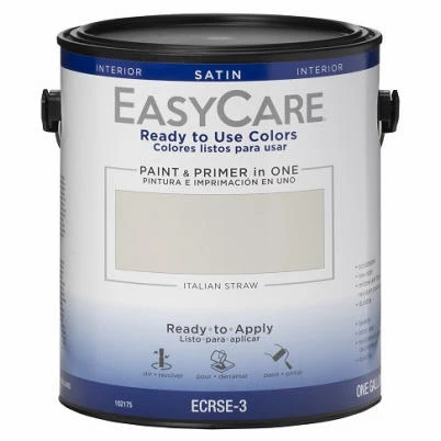 Ready to Use Colors Interior Satin Acrylic Latex Paint Italian Straw One Gallon