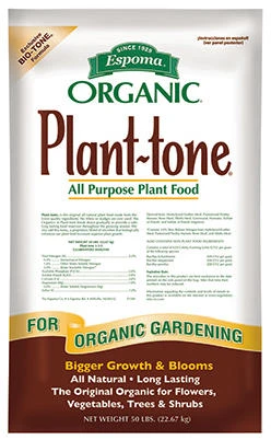 Espoma Organic Plant Tone Plant Food 5-3-3 50Lb