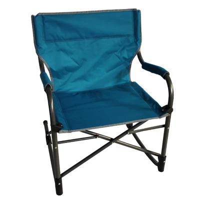 New Age Rocking Director's Chair with Red and Teal Fabric Upholstery
