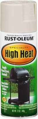 Stops Rust High-Heat Spray Paint, Almond, 12 oz.