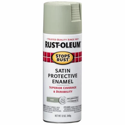 Spray Enamel, Sage Satin, 12-oz.
