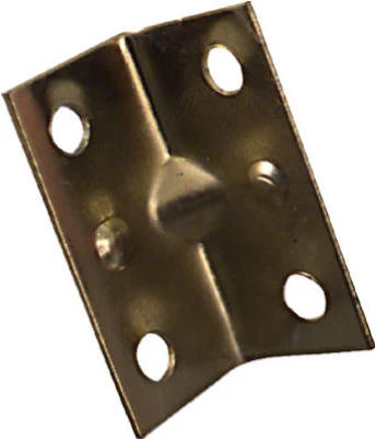 Corner Brace, Brass, 1.5 x 3/4-In.