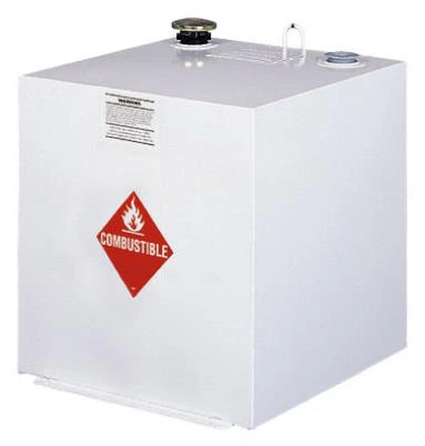 Liquid Transfer Truck Tank, White Steel, 50 Gallons