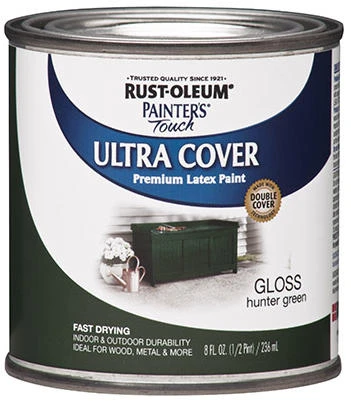 Painter's Touch Ultra Cover Latex Paint, Hunter Green, 1/2-Pint