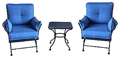 Uptown 3-Pc. Chat Set, Steel Spring Rocker Chairs