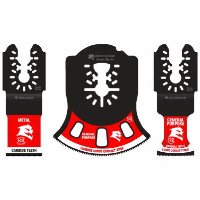 Carbide Oscillating Tool Blades,  For Various Cuts, 3-Pk.