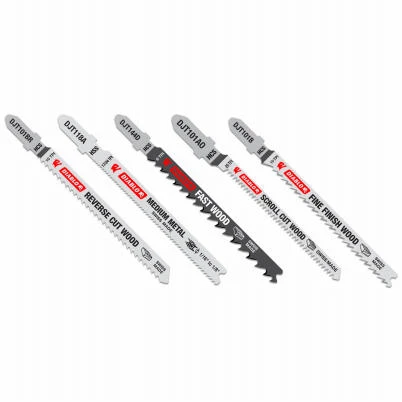 T-Shank Jigsaw Blade Set, High Carbon Steel, 5-Pc.