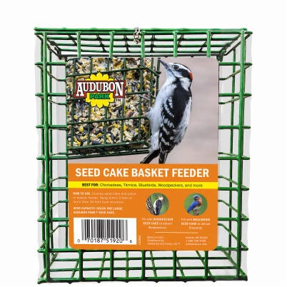 Bird Seed Cake Basket Feeder, 1.5 Pound Capacity