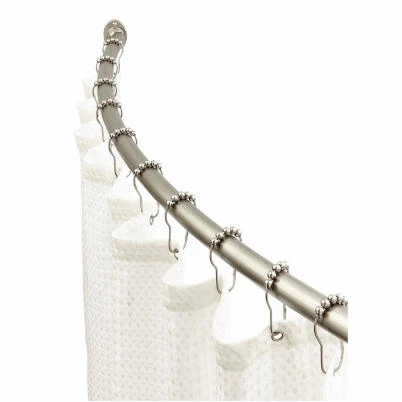Adjustable Curved Shower Curtain Rod in Chrome Finish, Extends from 42 Inches to 72 Inches