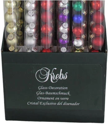 Mini Glass Ball Ornaments Assorted Colors 9 Count