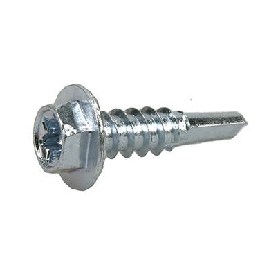 Powerpro Metal Screws, Self-Drilling, Hex Washer Head, #10-16 x 1 In., #105-Ct.