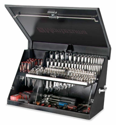 Portable Triangle Tool Box, Black Steel, 36 x 17 In.