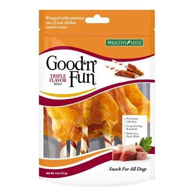 Dog Treats, Flavored Wing Stick, 6-Pk.