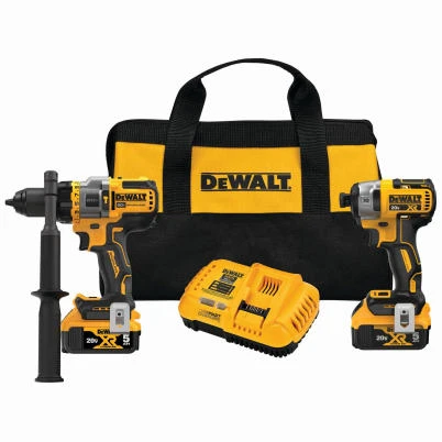 20-Volt MAX FlexVolt Cordless 2-Tool Combo Kit, 1/2-In. Hammer Drill/Driver + Impact Driver, (2) Batteries