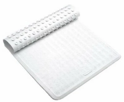 Antibacterial Bath Mat, Off-White, 16 x 18 In.