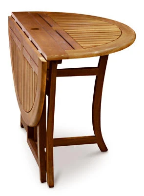 Folding Eucalyptus Patio Table, 48 In. Round