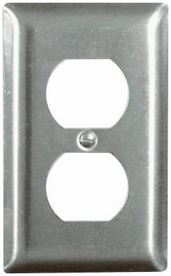Pass & Seymour Wall Plate, 1-Gang Duplex Outlet, Stainless Steel