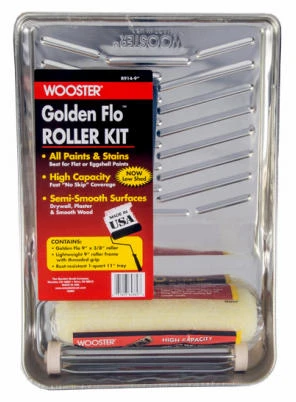 Golden Flo Roller Kit, 3/8-In. Nap, 9-In.