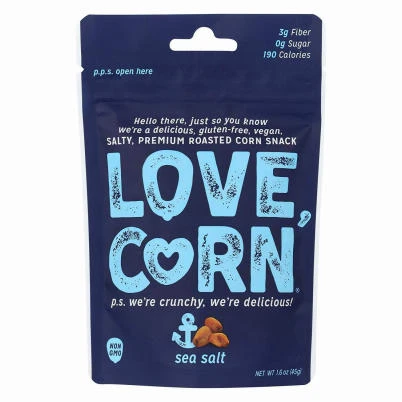 Crunchy Corn Sea Salt Flavor Snack 4 Ounce Bag