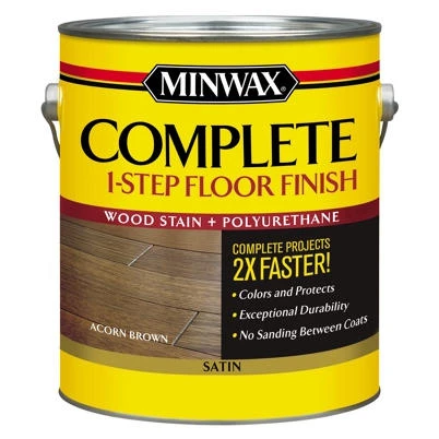 Complete 1-Step Floor Finish, Acorn Brown Satin, Gallon
