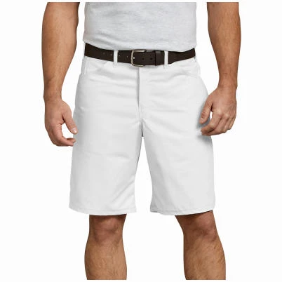 Men's Painter's Utility Shorts, 42 X 11-inch, Durable Drill Fabric, White