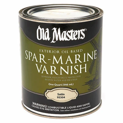Exterior Spar-Marine Varnish, Oi-Based, Satin, Clear, 1-Qt.