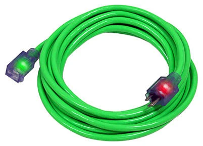 Extension Cord, Green, 14/3, 100 Ft.